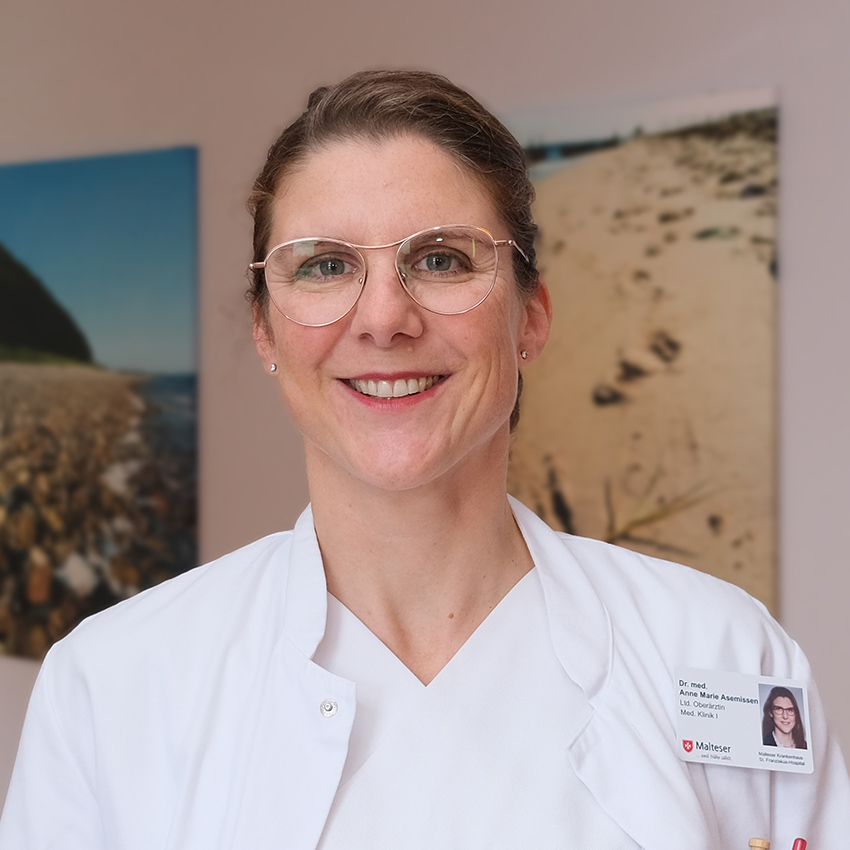 Dr. med. Anne Marie Asemissen, leitende Oberärztin Onkologie, Malteser Krankenhaus St. Franziskus-Hospital in Flensburg Dr. med. Anne Marie Asemissen, leitende Oberärztin Onkologie, Malteser Krankenhaus St. Franziskus-Hospital in Flensburg